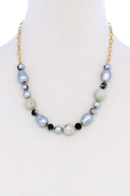 modern beaded trendy necklace