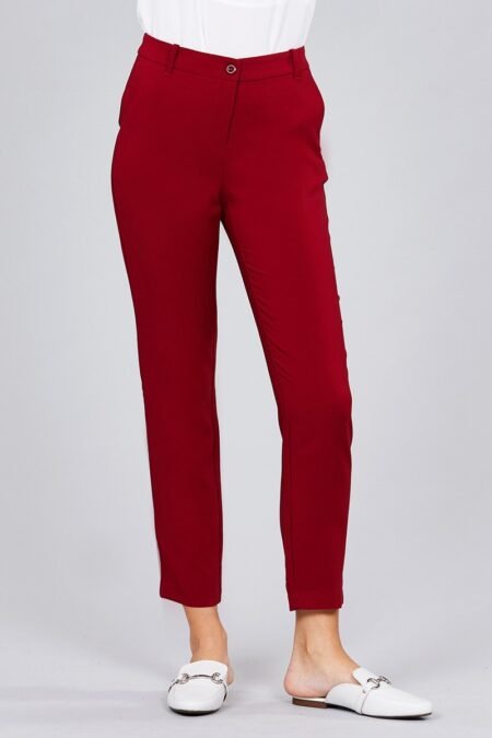 seam side pocket classic long pants