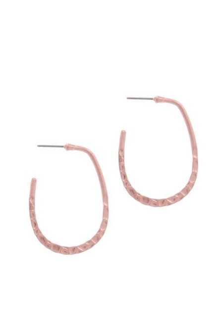 texture metal circle drop earring