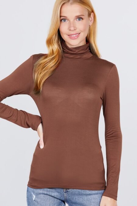 turtle neck rayon jersey top