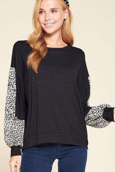 solid jersey casual top