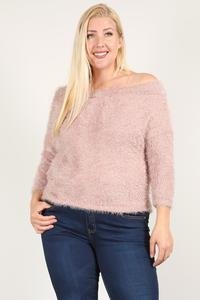 textured long sleeve top