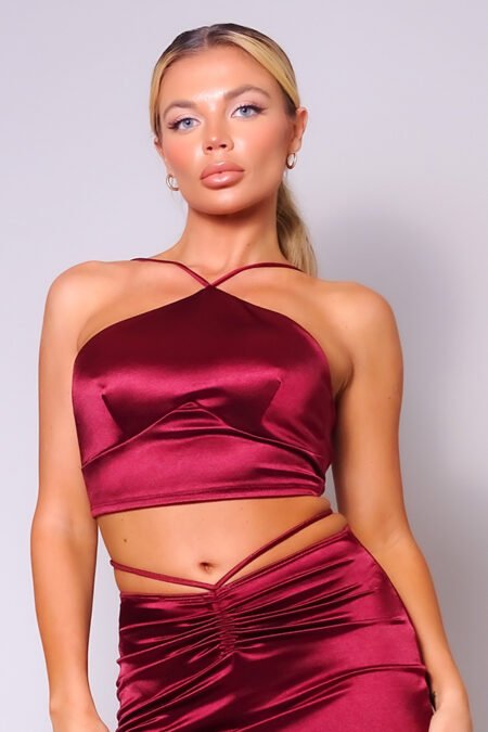 sexy halter front crop top