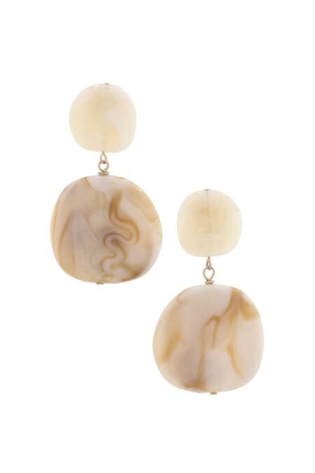 acetate resin double circle earring