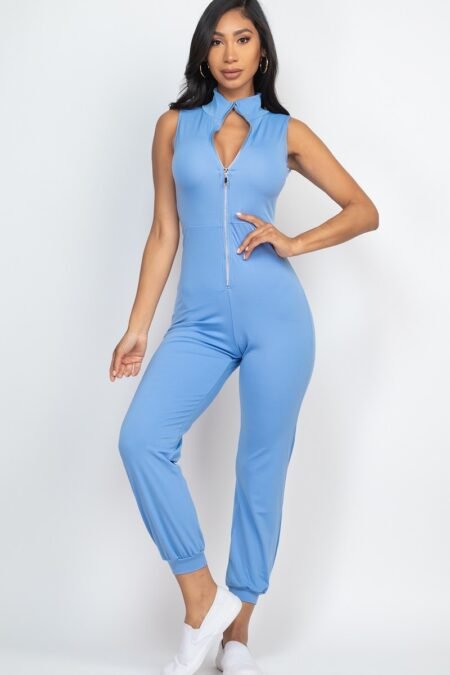zip front jumpsuit