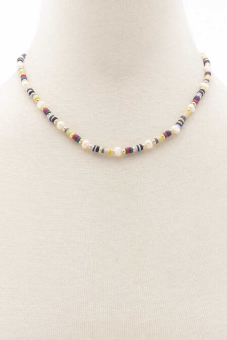 heishing pearl bead necklace