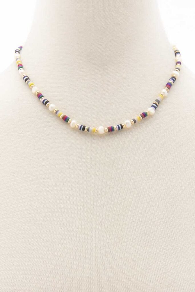 heishing pearl bead necklace