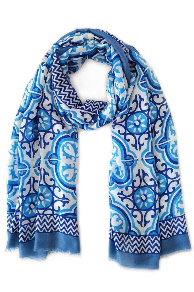 tile print scarf