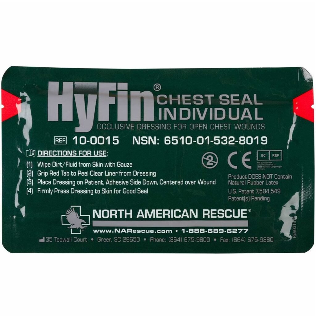 hyfin chest seal, 6" x 6"