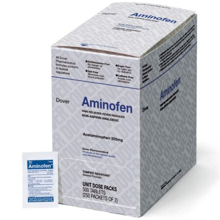 aminofen acetaminophen 325mg, 500/box