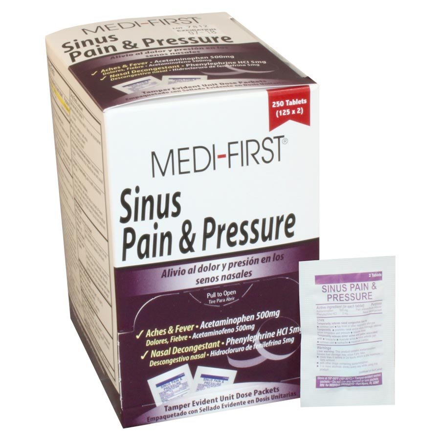 sinus pain & pressure 250 per box