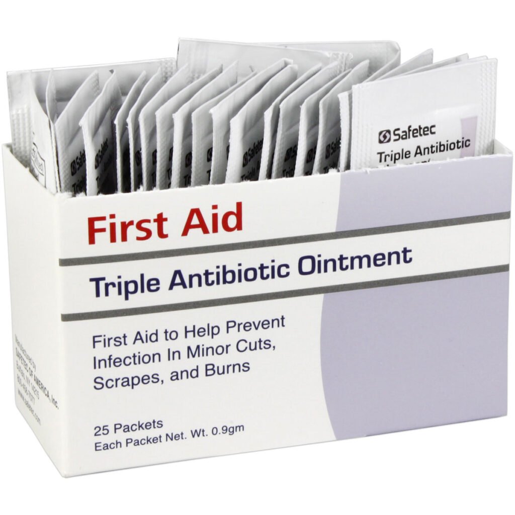 triple antibiotic .9gm. pouch, 25 per box