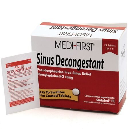 sinus decongestant, 24/box