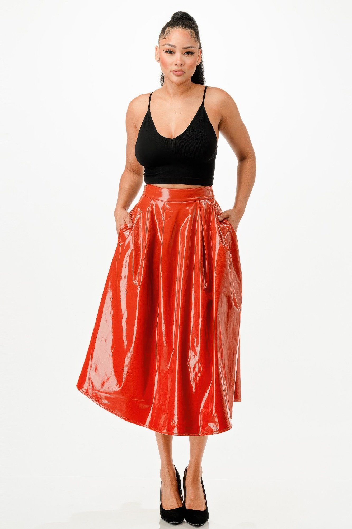midi skirt with pockets