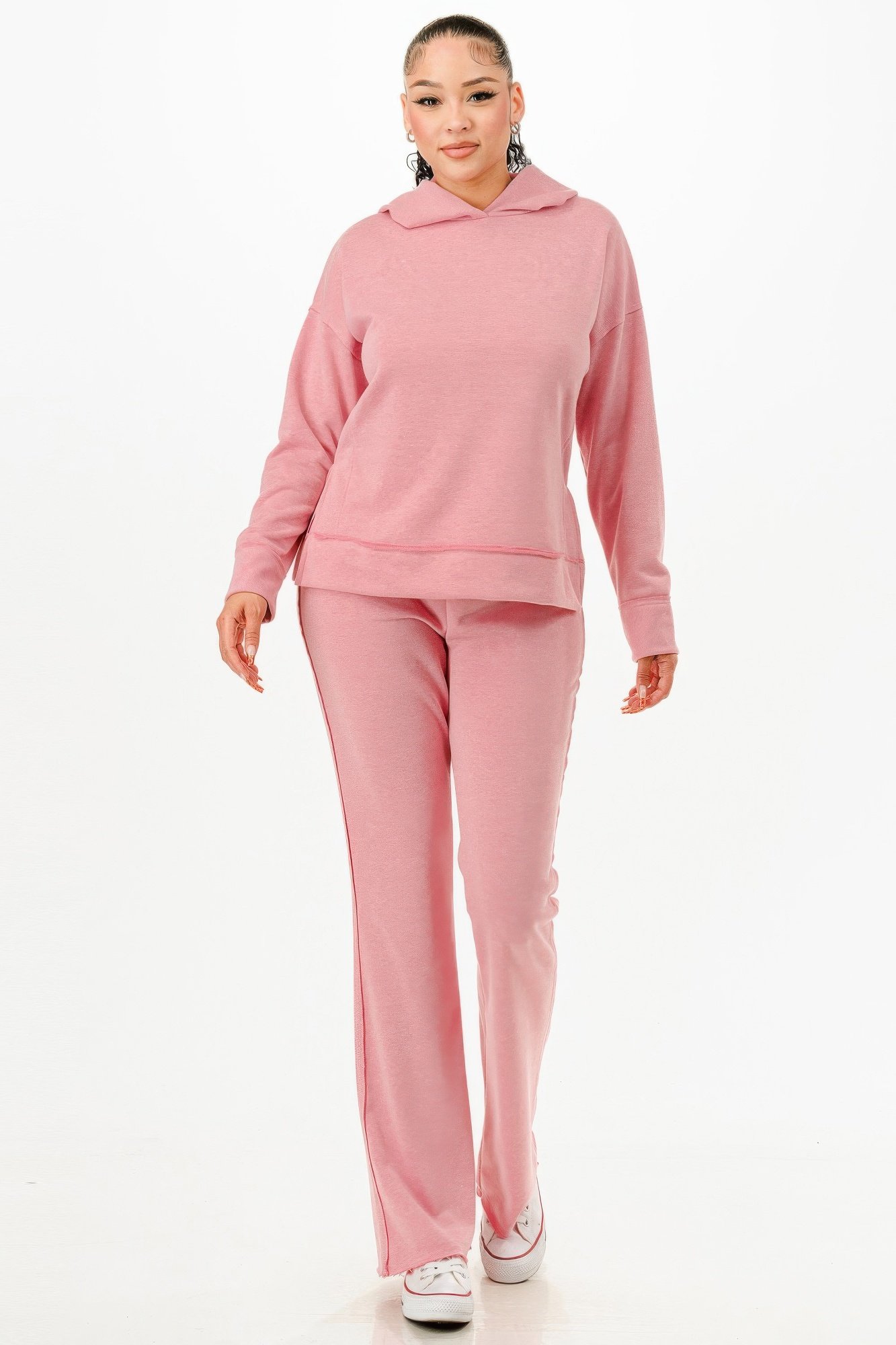 washed sweat two piece set