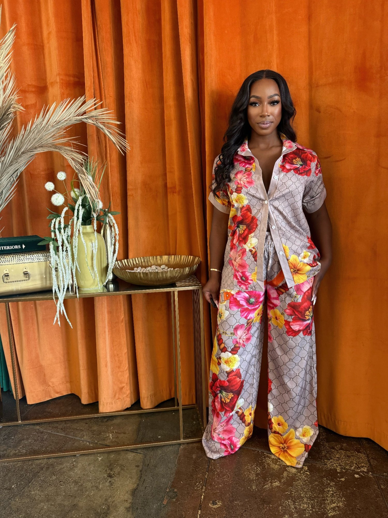 tropical muse pants set