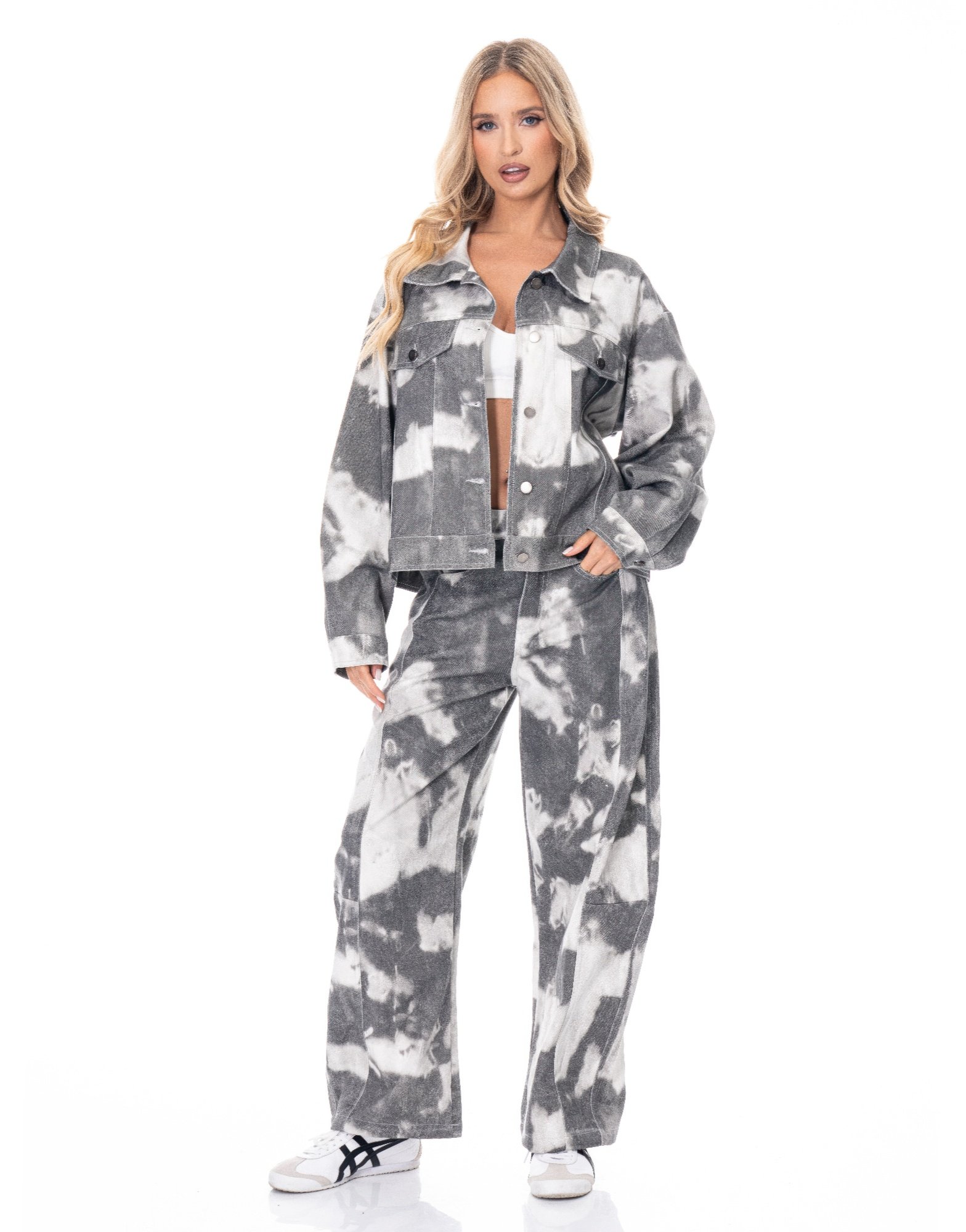 tie dye denim jacket