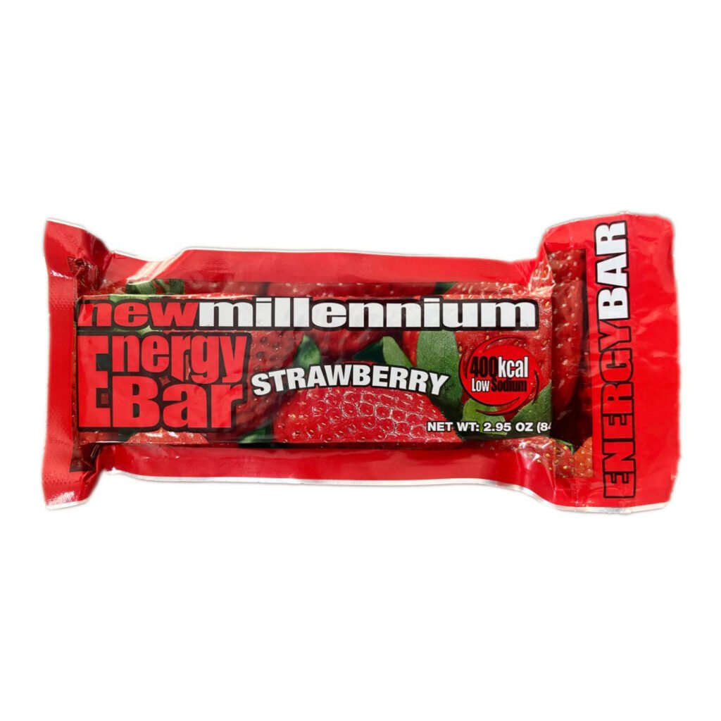 millennium energy bar (strawberry), 400 calories