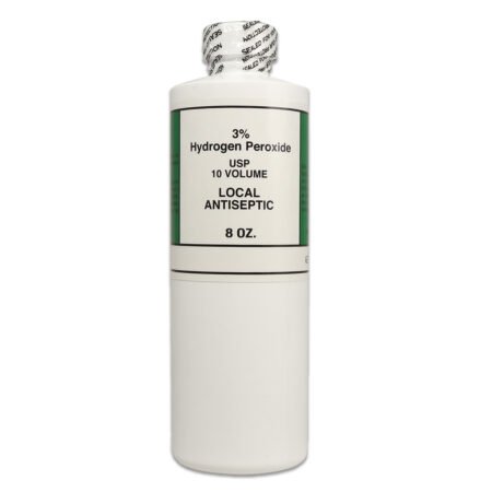 hydrogen peroxide, 3% 8 oz. plastic bottle, 1 ea.