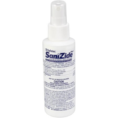sanizide plus environmental surface germicidal solution, 4 oz. plastic bottle with pump spray, 1 ea.