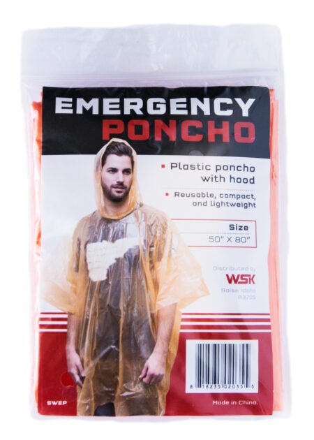 emergency poncho with hood