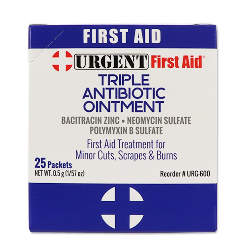 triple antibiotic ointment, 0.5gm, 25 per box