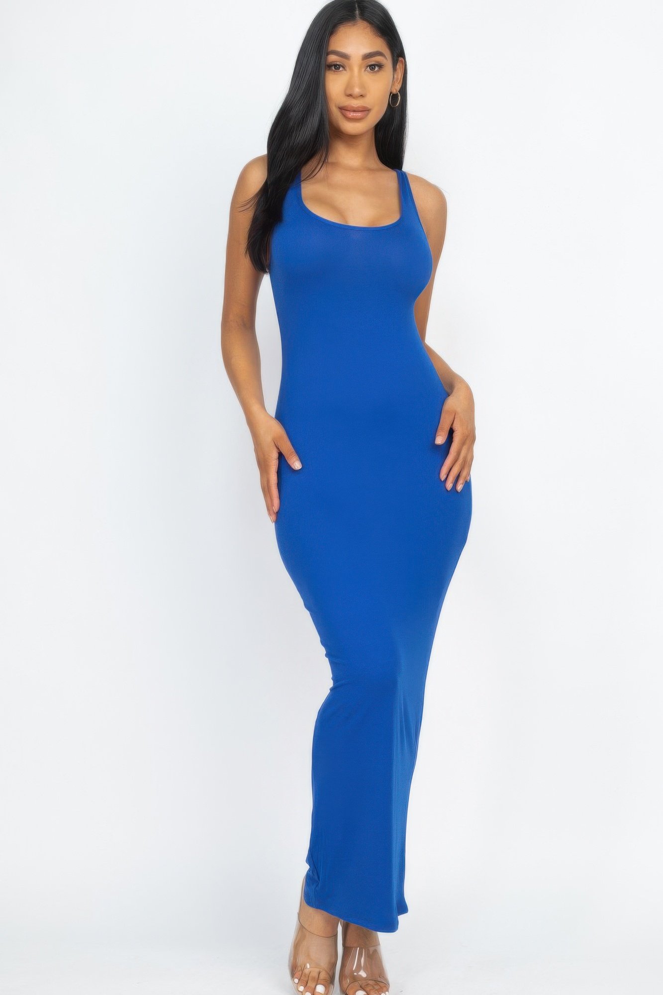 solid basic maxi dress