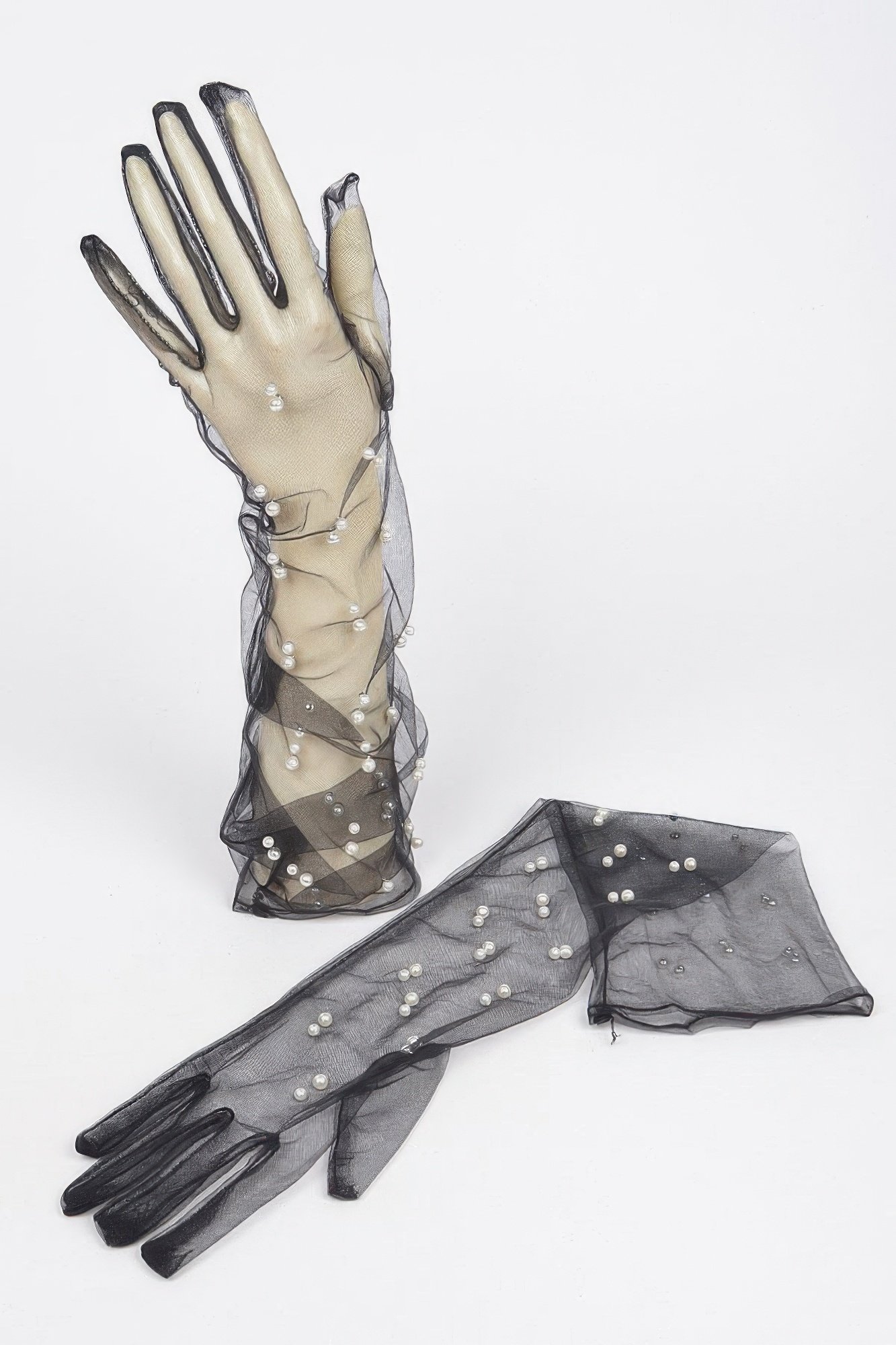 mesh long gloves
