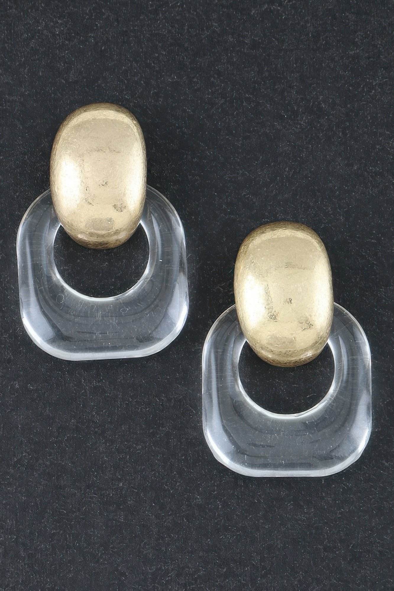 modern transparent drop earrings