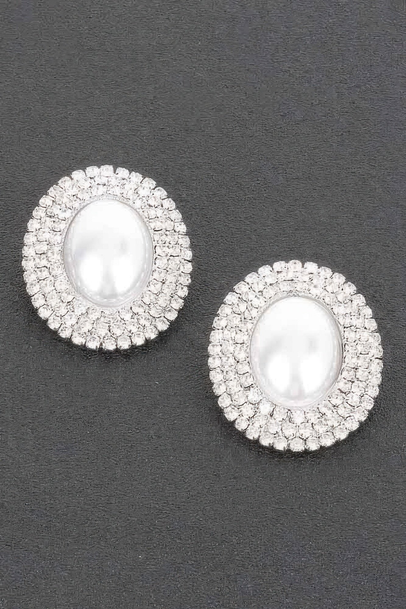 faux pearl stud earring