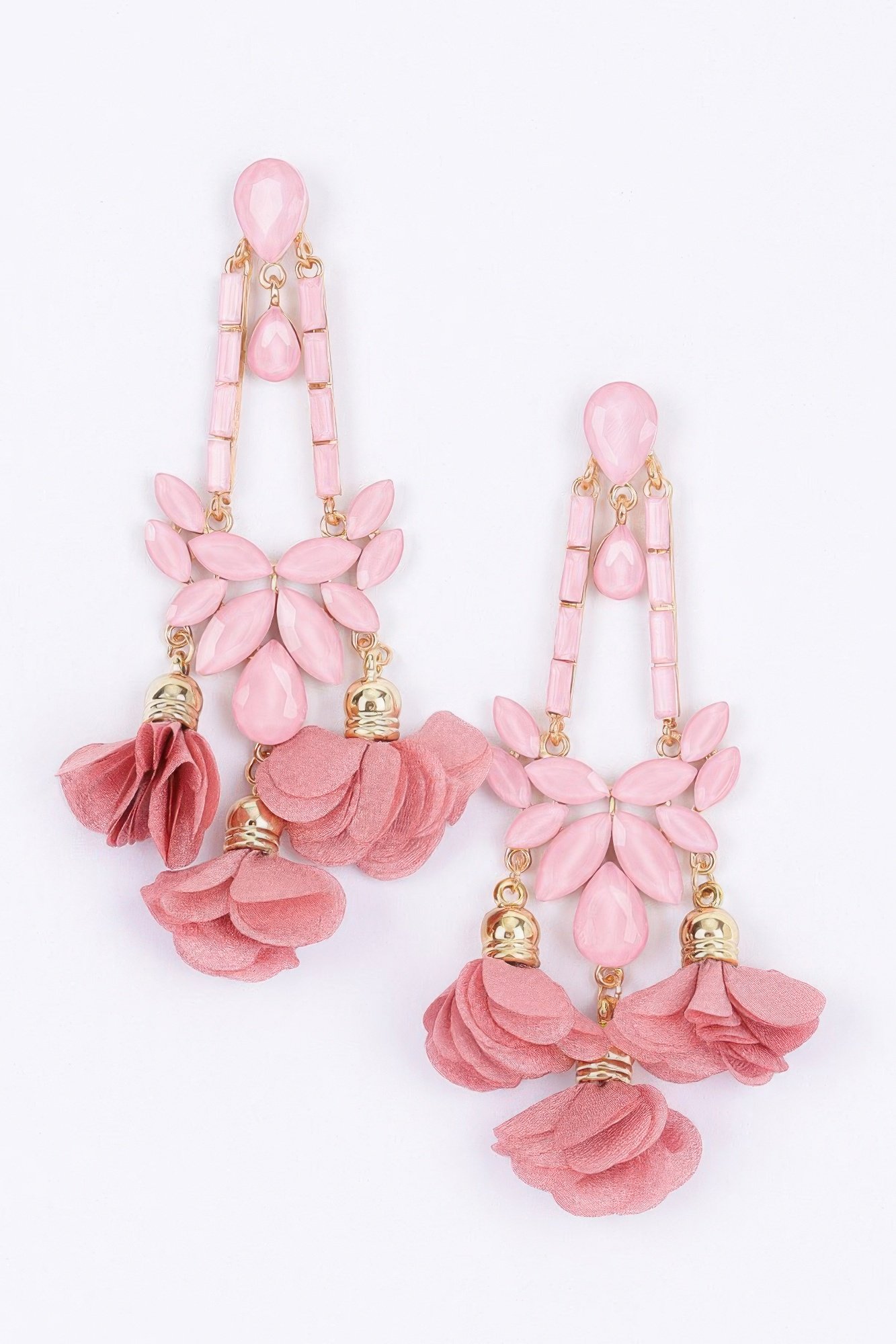 flower rhinestone earring