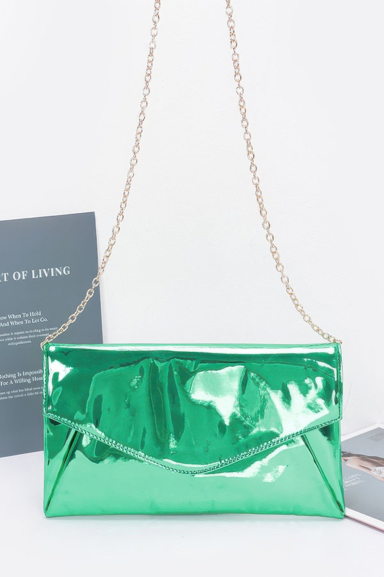 mirror envelope clutch