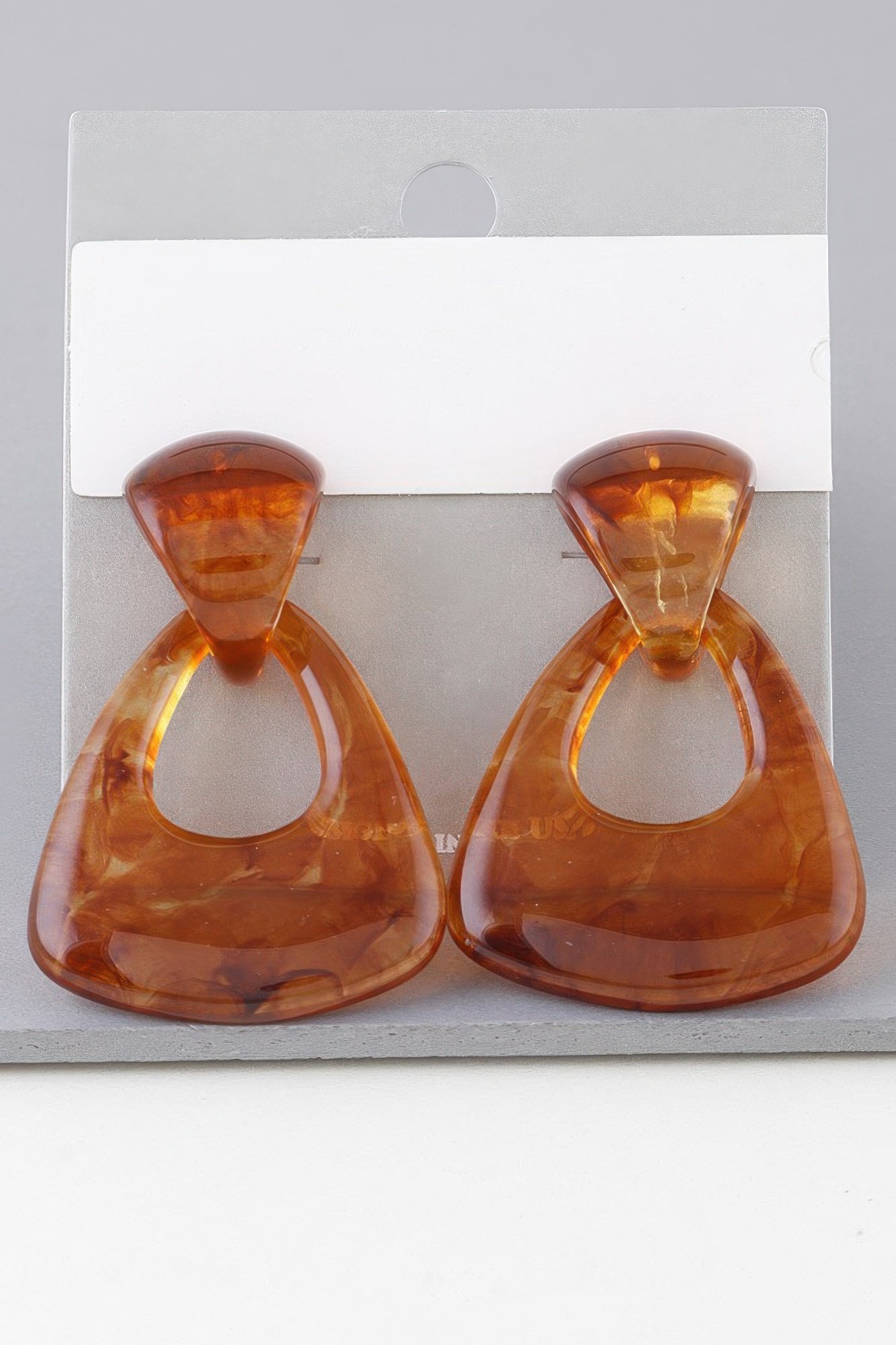 open marble fashion earrings