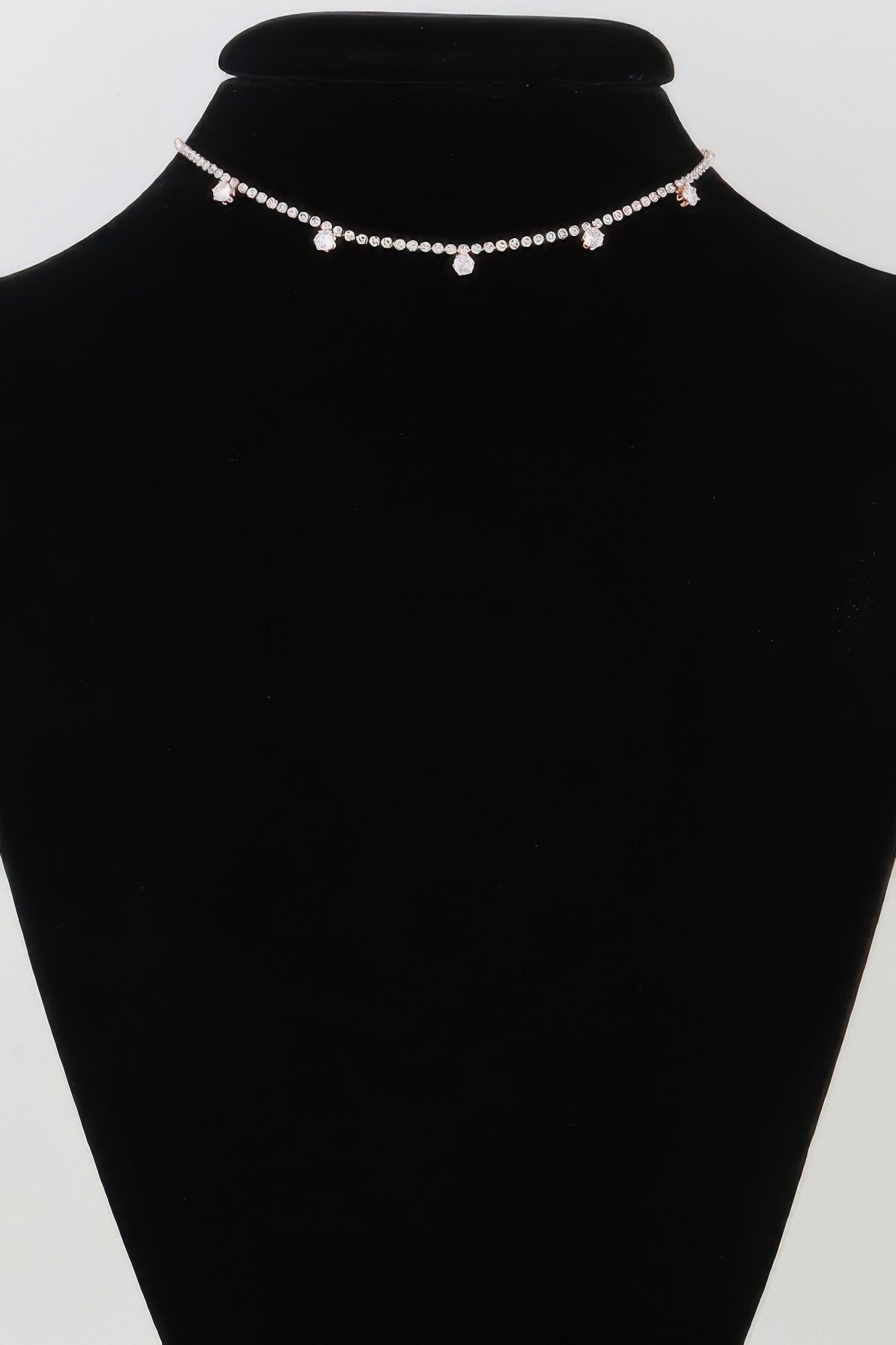minimal rhinestone choker necklace