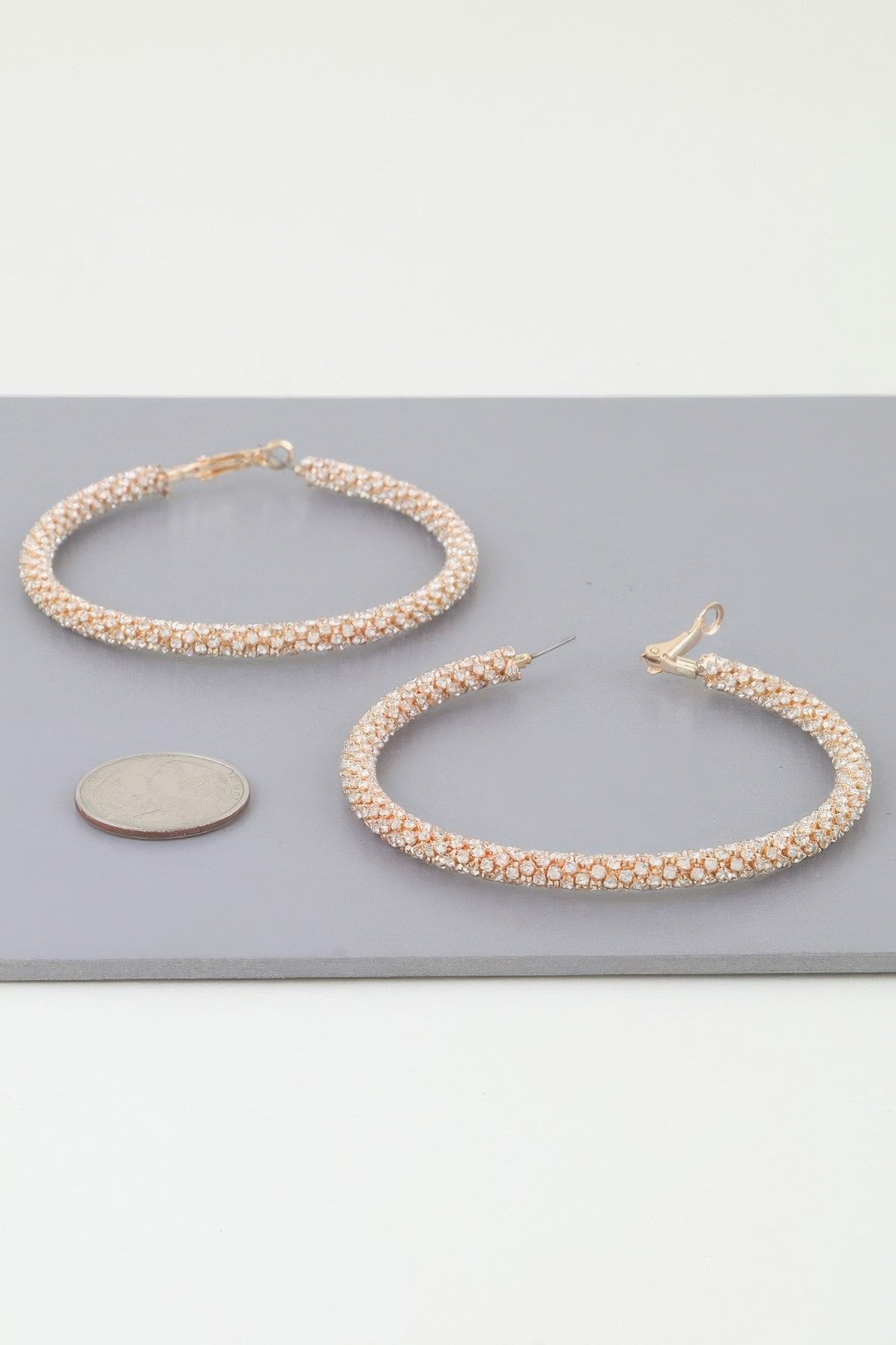 bejeweled hoop earrings