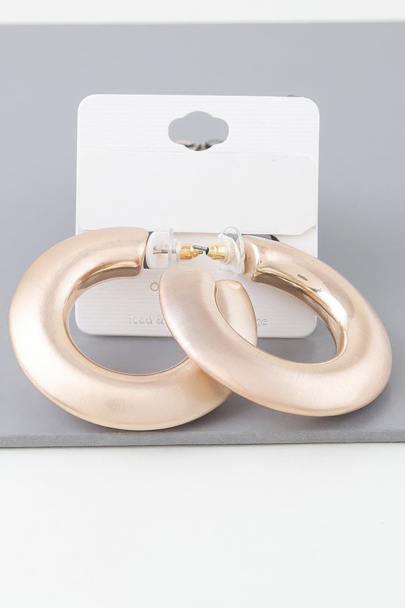 matte modern hoop earrings