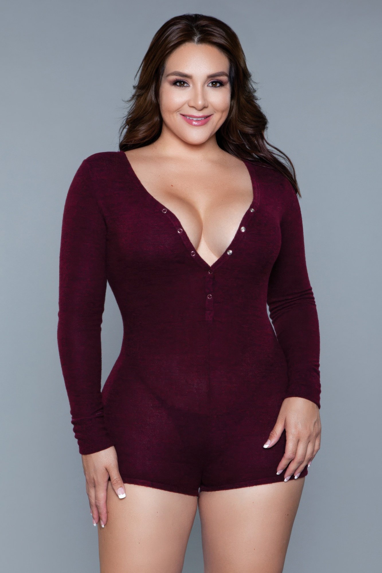 nala romper burgundy