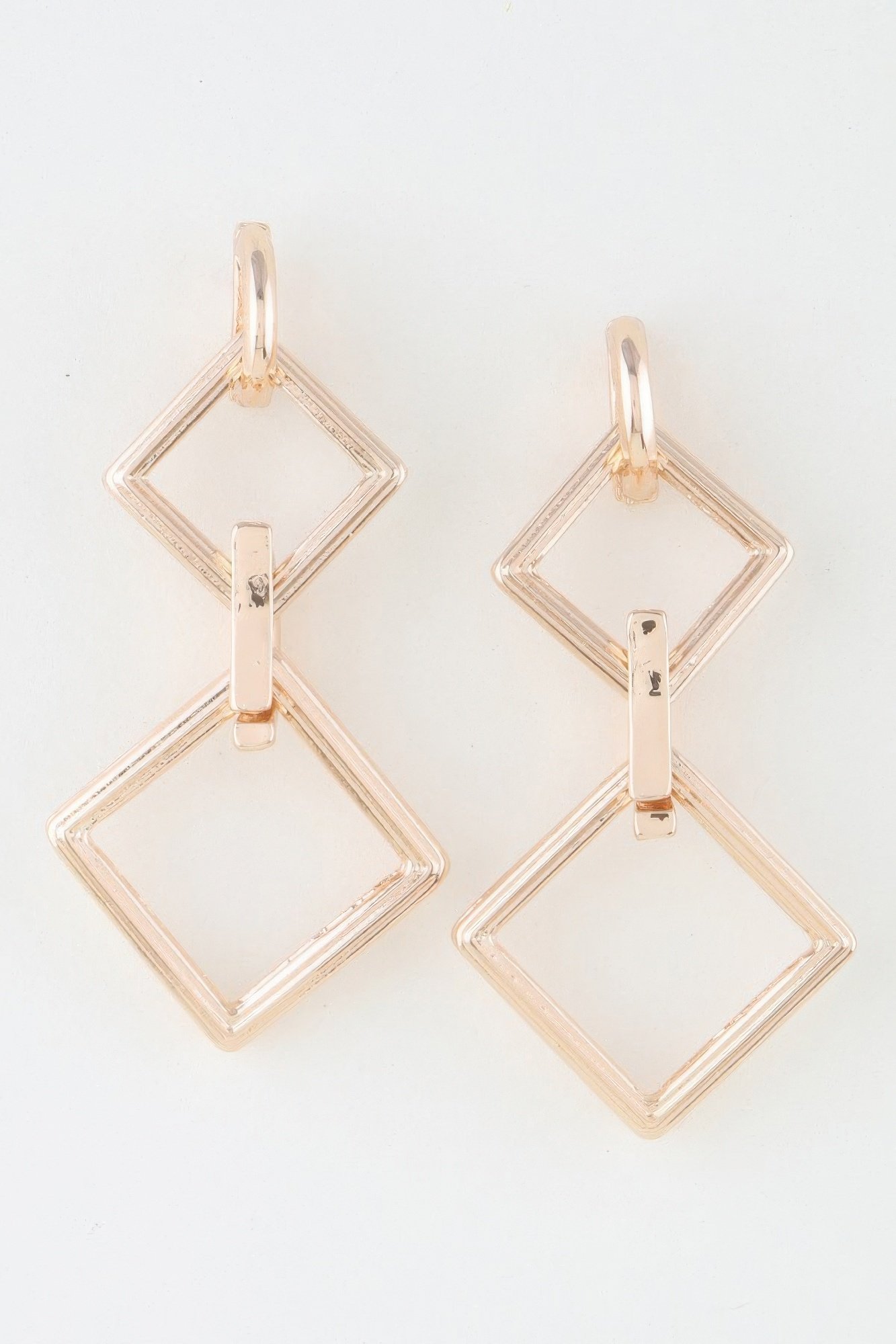 diamond chain drop earrings