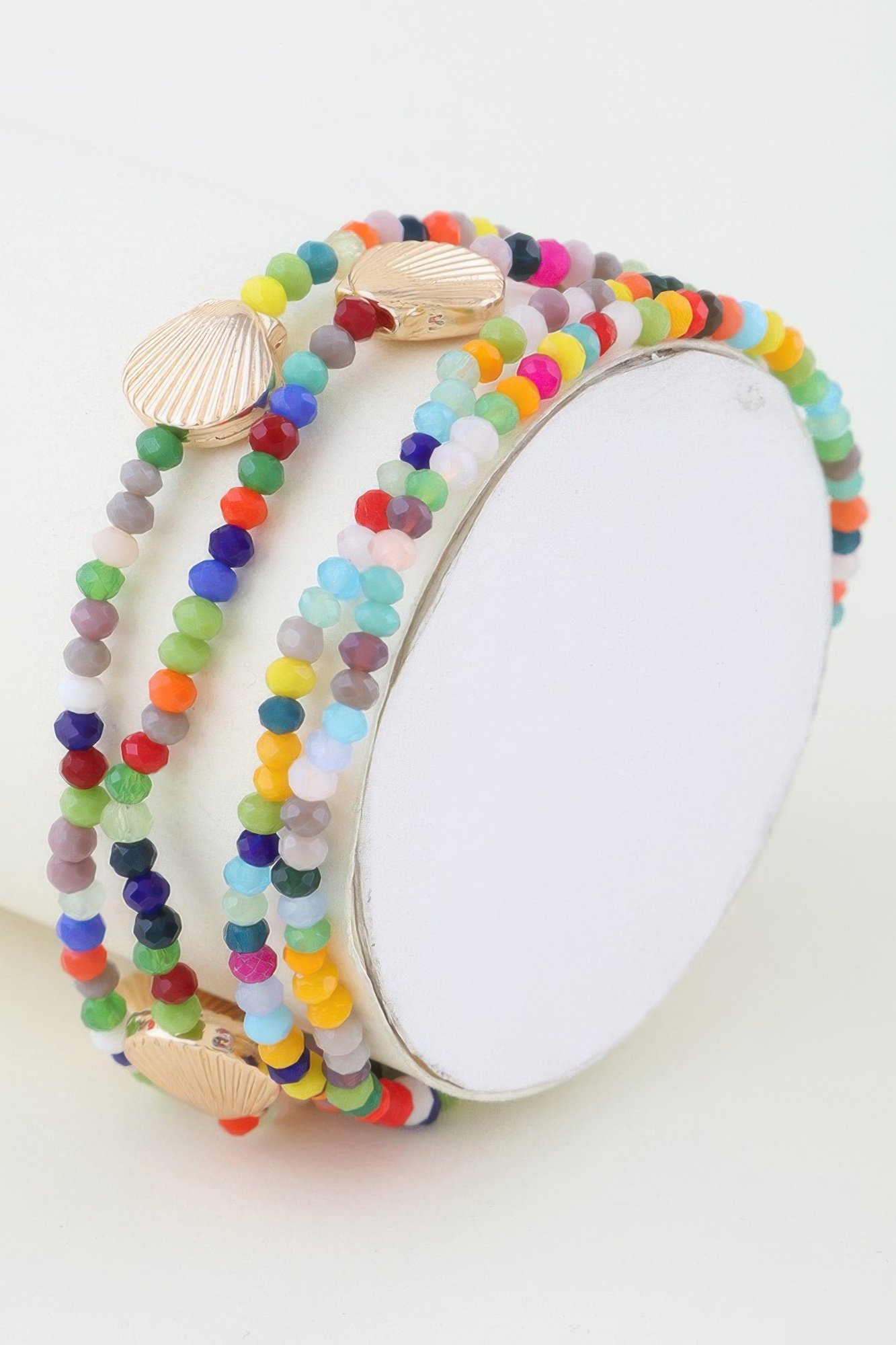 multi seashell beaded bracelet