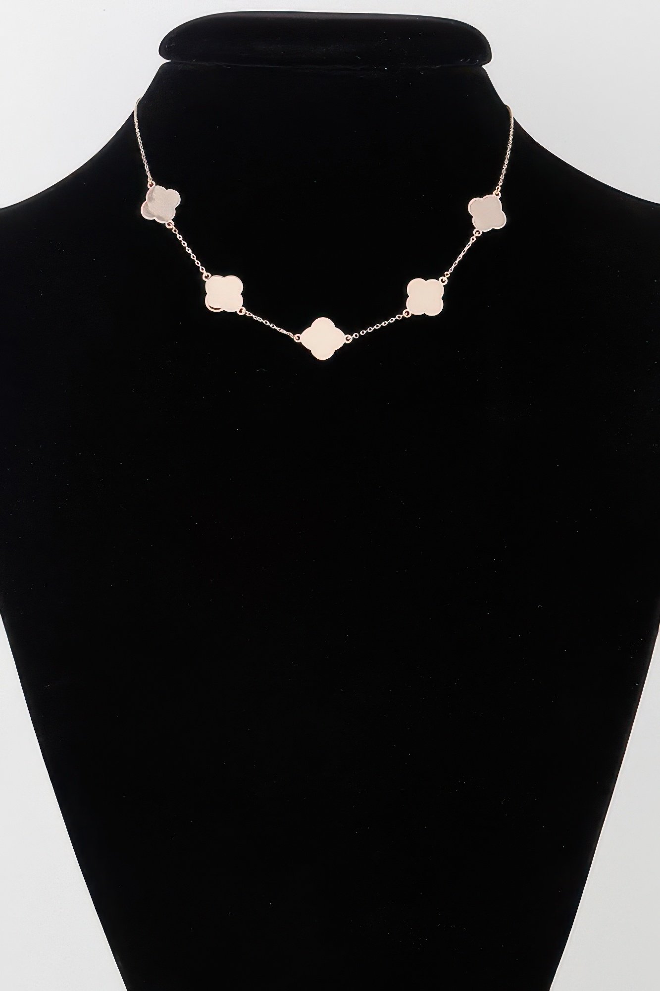 modern clover charm necklace