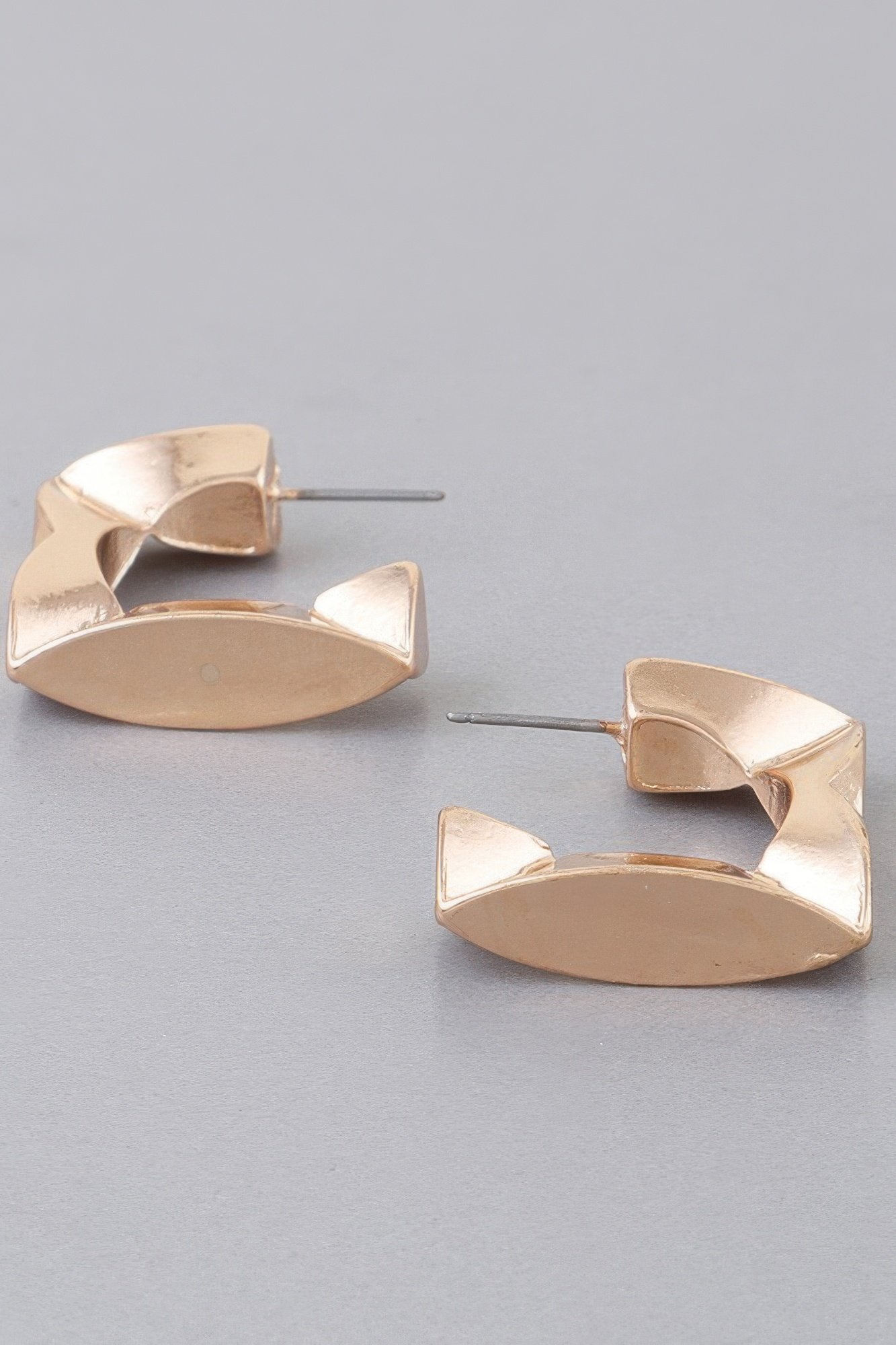 geometric cubic hoop earrings