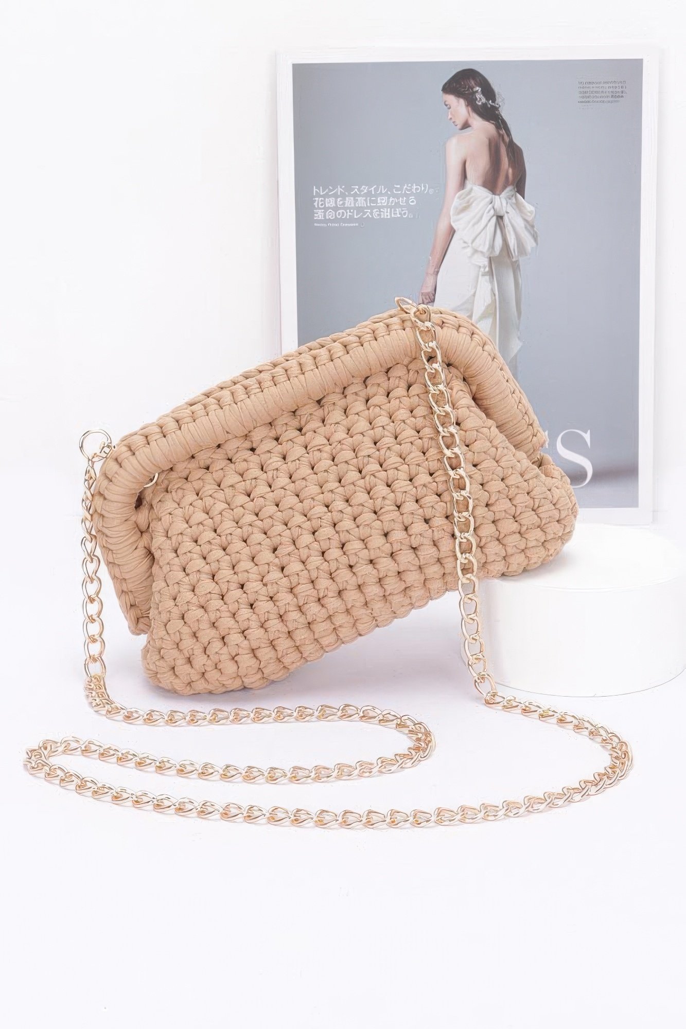 cotton braided clutch