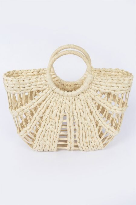 straw handmade beach bag