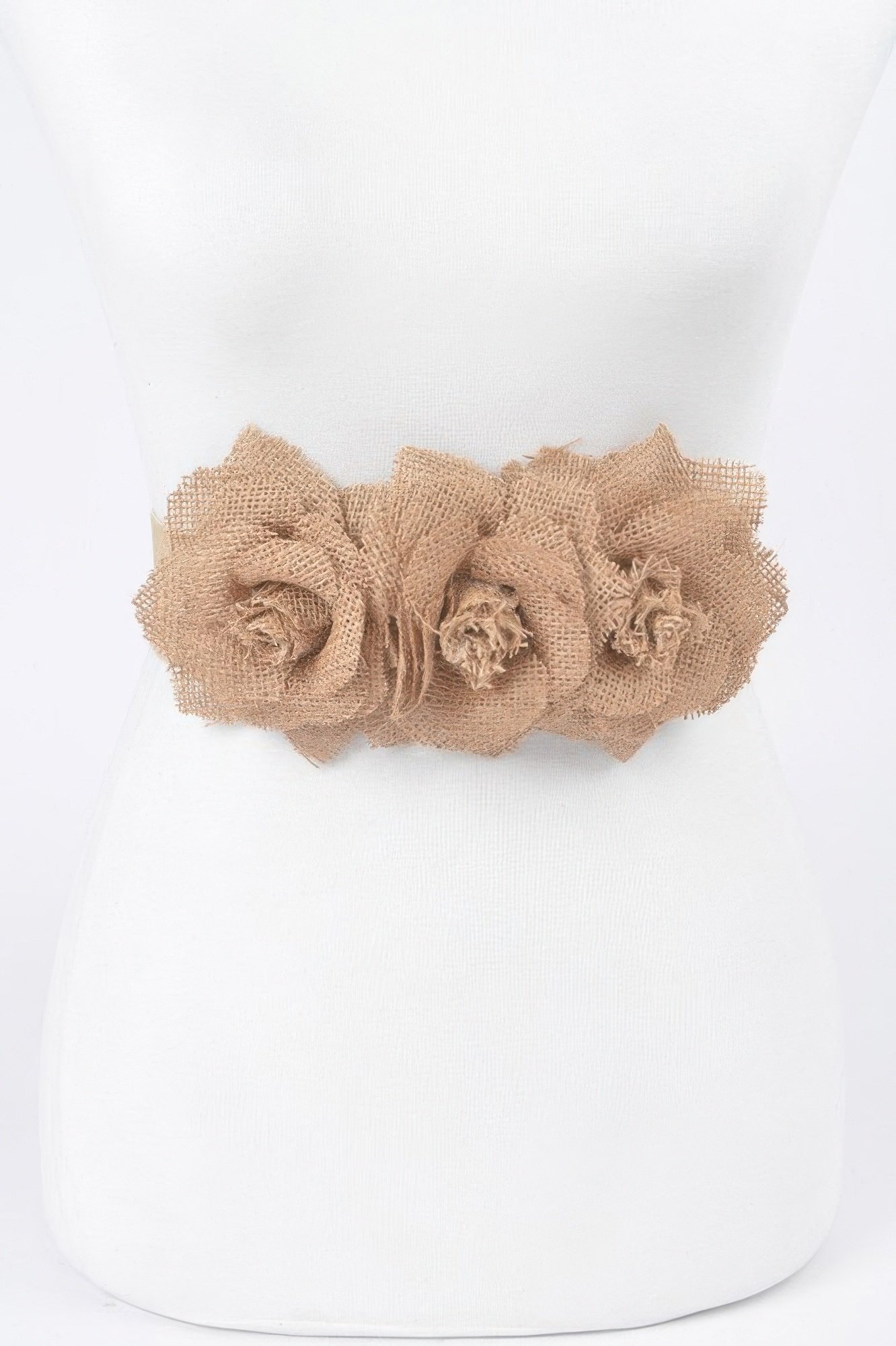 linnen flowers elastic belt