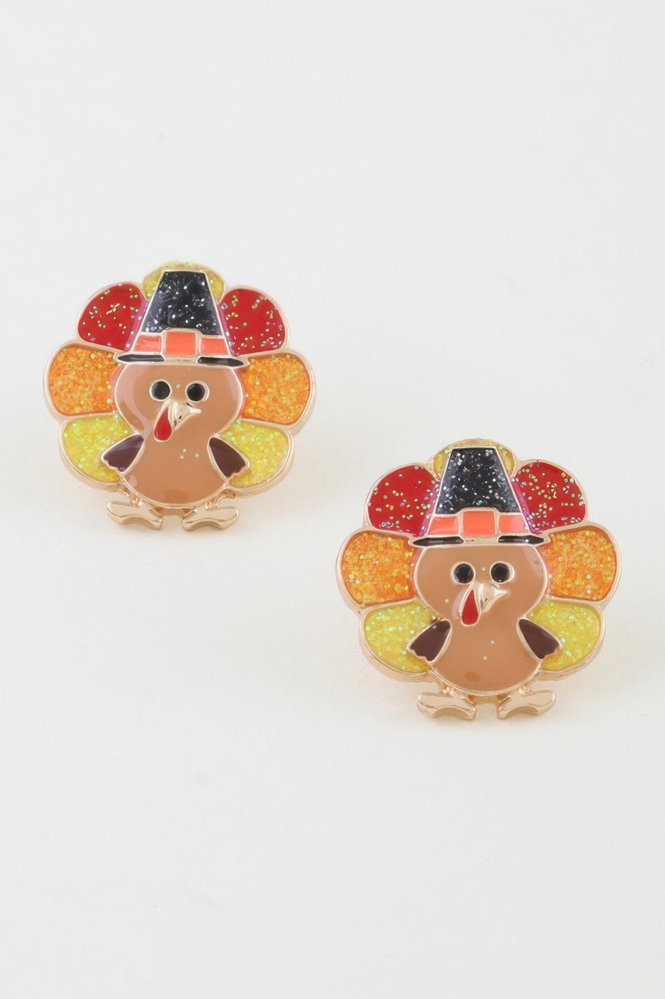 thanksgiving turkey stud earrings