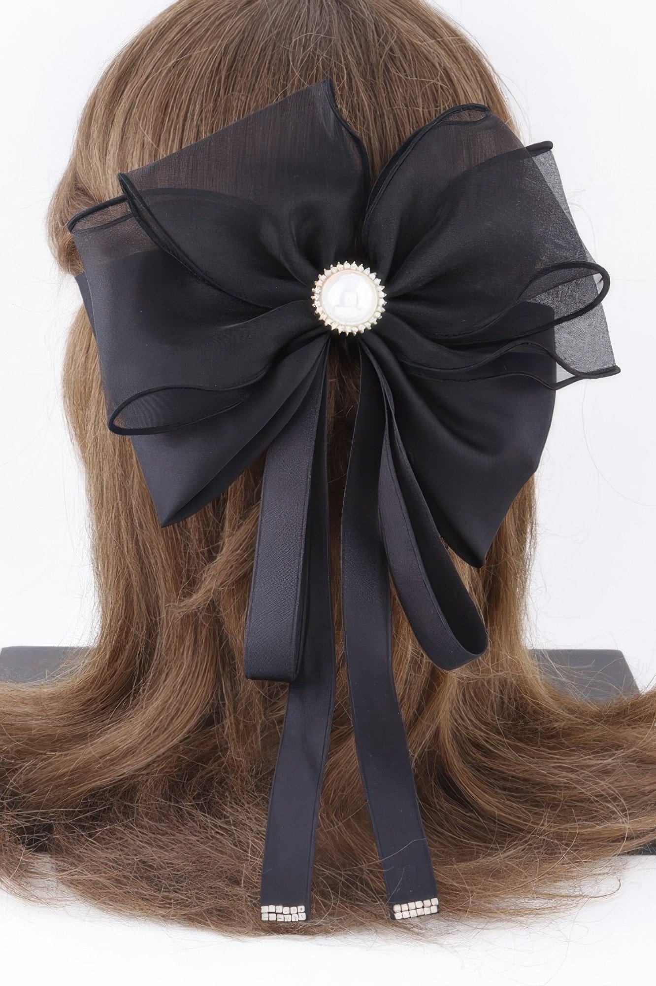 pendant ribbon hair clip