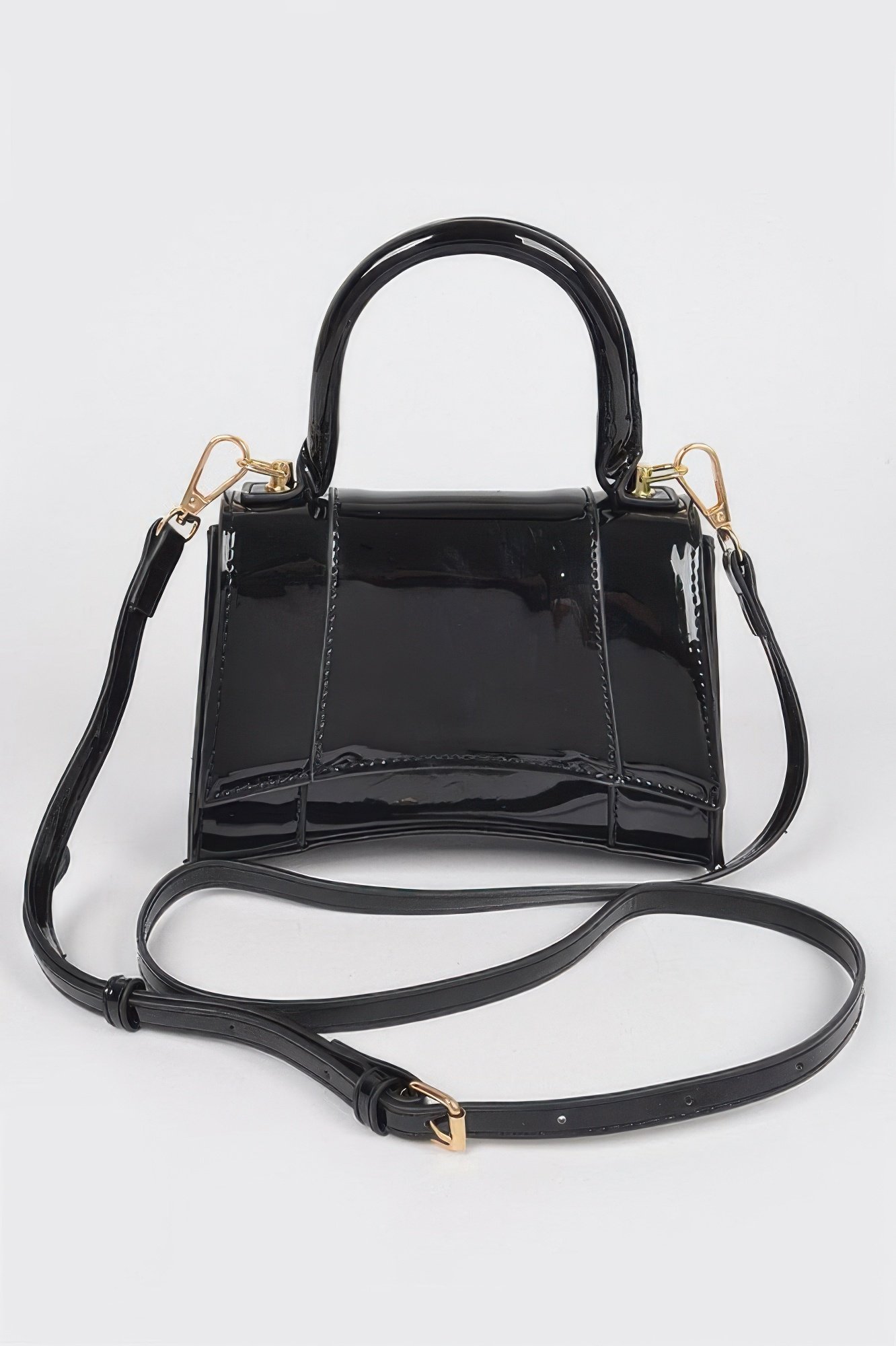 enamel top handle bag