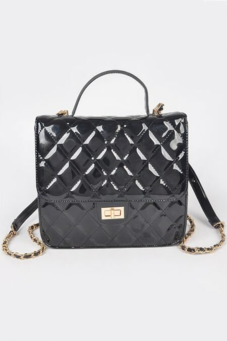 quilted enamel backpack