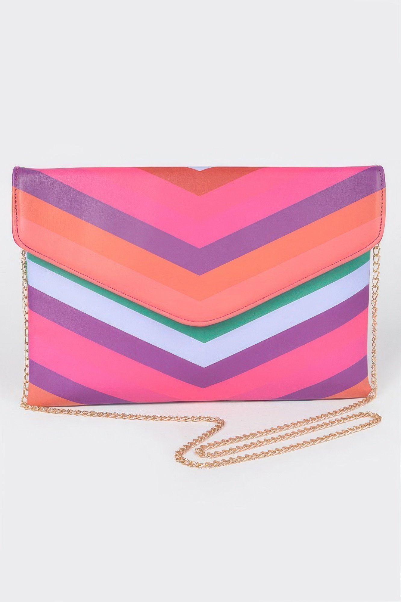 multi color envelope clutch