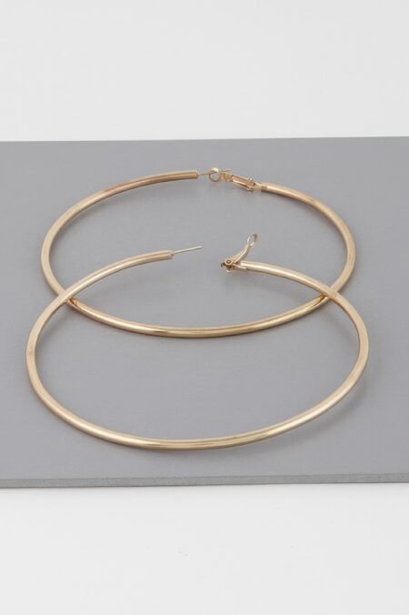 wide shiny hoop earrings